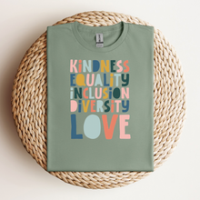 Load image into Gallery viewer, BELLA + CANVAS ADULT - Kindness, Equality, Diversity, Inclusion, Love
