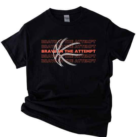 'Brave in the Attempt' Virginia basketball championship t-shirt supporting Special Olympics, exclusively designed by Say Hello Threads.
