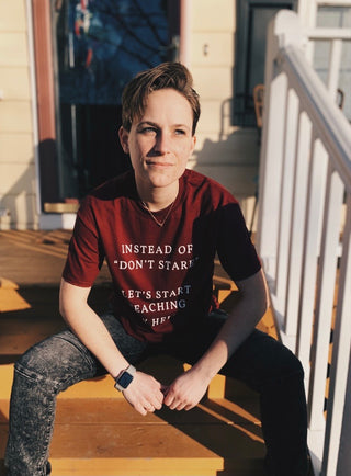 "Say Hello" unisex t-shirt by Say Hello Threads, promoting inclusivity and meaningful conversations.